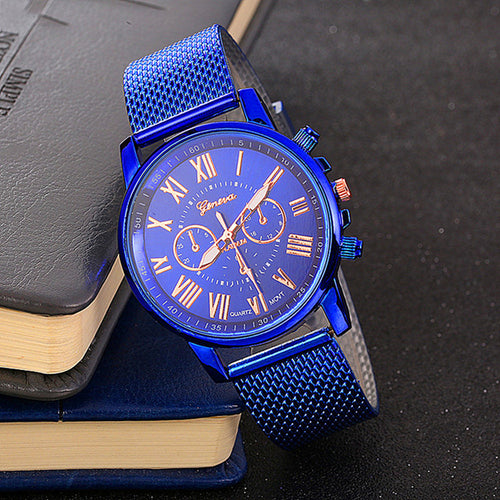 Geneva women's watch PVC fashion personality quartz watch three eyes women's watch luxury brand watches unique watch